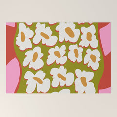 70's retro Bloom Welcome Mat