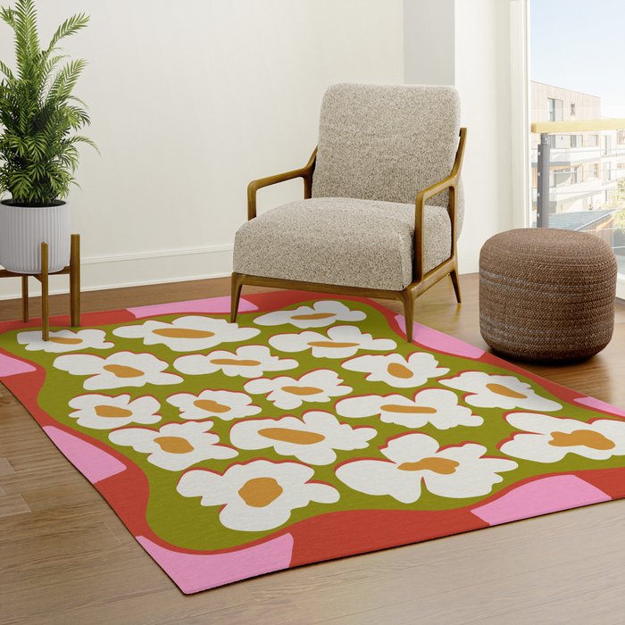 70's retro Bloom Rug