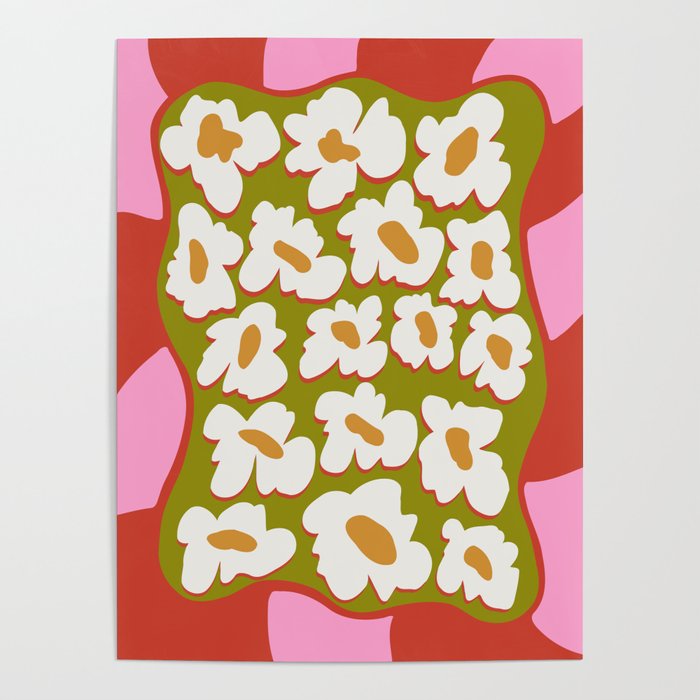 70's retro Bloom Poster