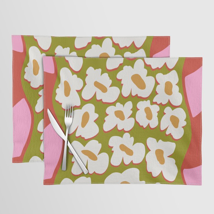 70's retro Bloom Placemat