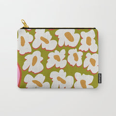 70's retro Bloom Carry All Pouch