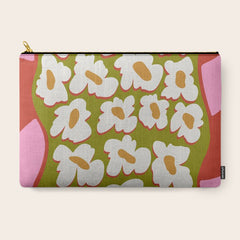 70's retro Bloom Carry All Pouch