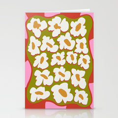 70's retro Bloom Stationery Card