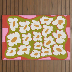 70's retro Bloom Outdoor Rug