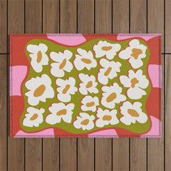 70's retro Bloom Outdoor Rug
