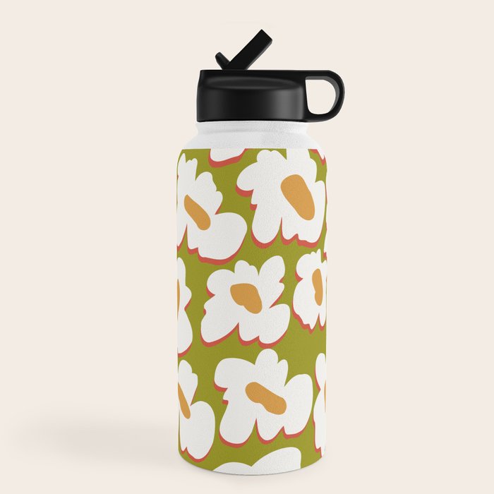70's retro Bloom Water Bottle