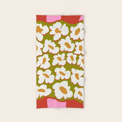 70's retro Bloom Bath Towel