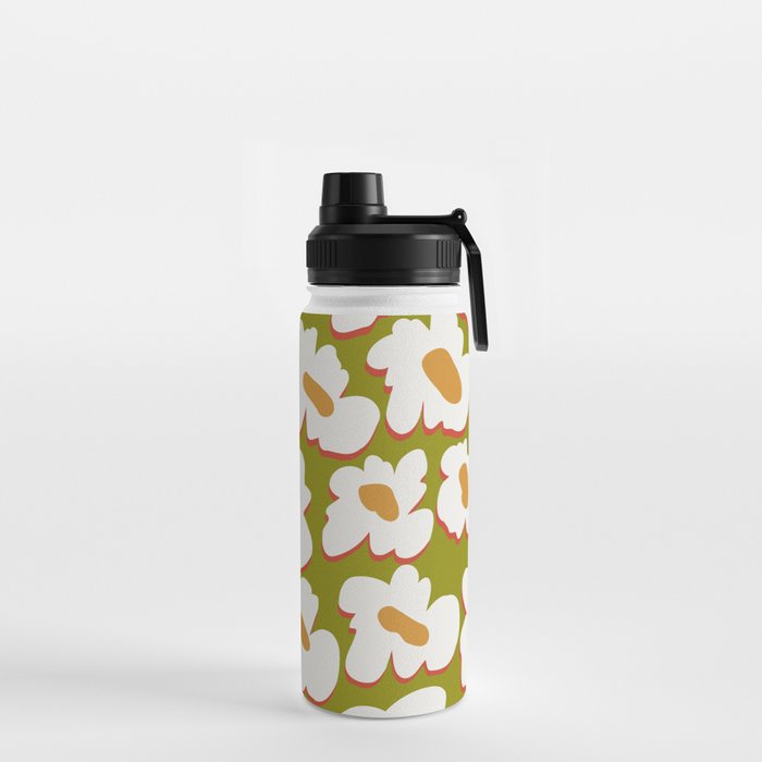 70's retro Bloom Water Bottle