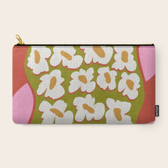 70's retro Bloom Carry All Pouch