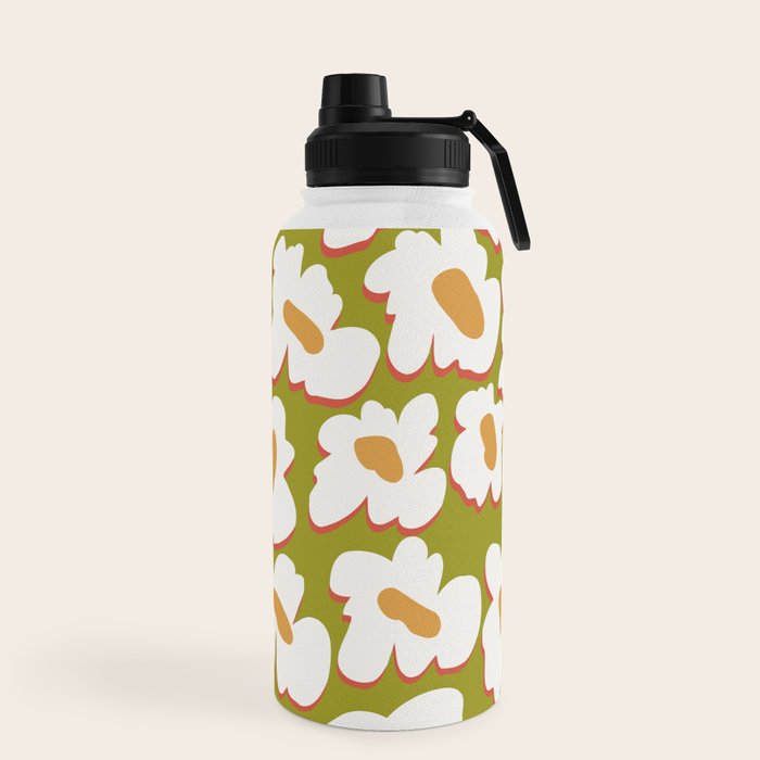 70's retro Bloom Water Bottle