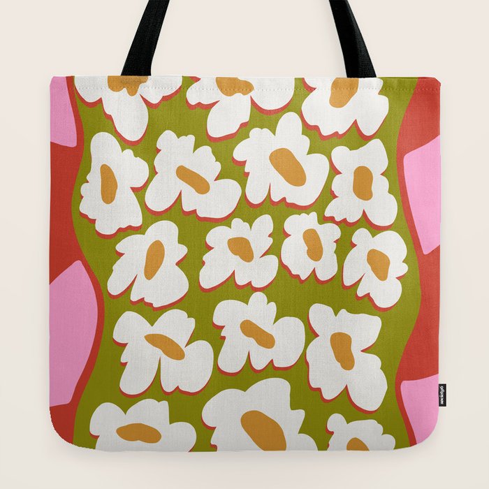 70's retro Bloom Tote Bag