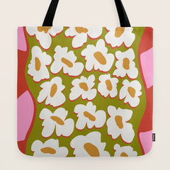 70's retro Bloom Tote Bag