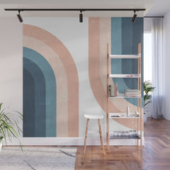 70s Rainbow Wall Mural