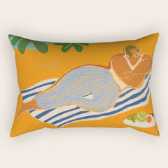 A Day At The Beach Rectangular Pillow