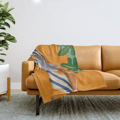 A Day At The Beach Throw Blanket