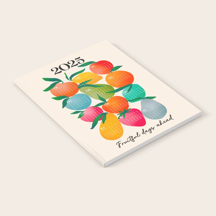 2025 BRIGHT FRUIT MARKET CALENDAR Notebook