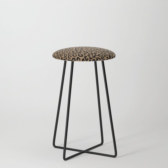2000s leopard-black on tan Stool