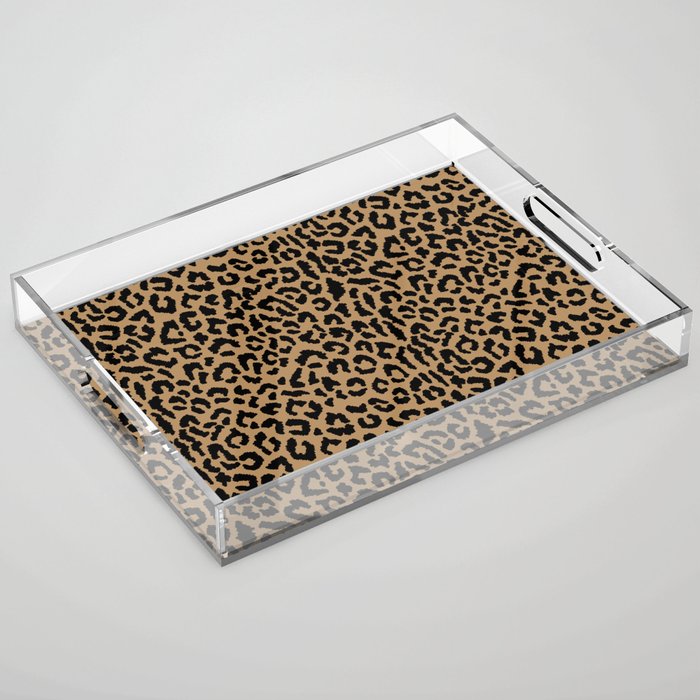 2000s leopard-black on tan Acrylic Tray