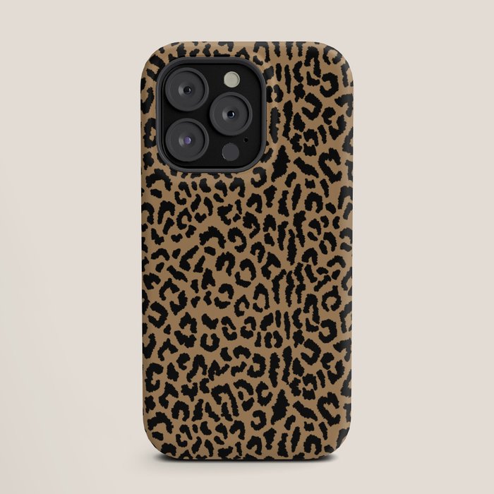 2000s leopard-black on tan iPhone Case