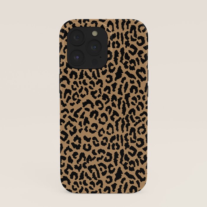 2000s leopard-black on tan iPhone Case
