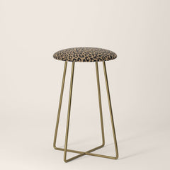 2000s leopard-black on tan Stool