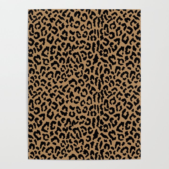 2000s leopard-black on tan Poster