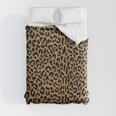 2000s leopard-black on tan Duvet Cover