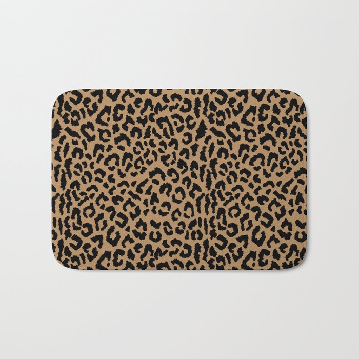 2000s leopard-black on tan Bath Mat