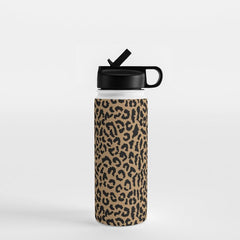 2000s leopard-black on tan Water Bottle