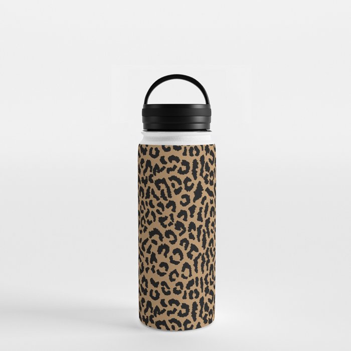 2000s leopard-black on tan Water Bottle