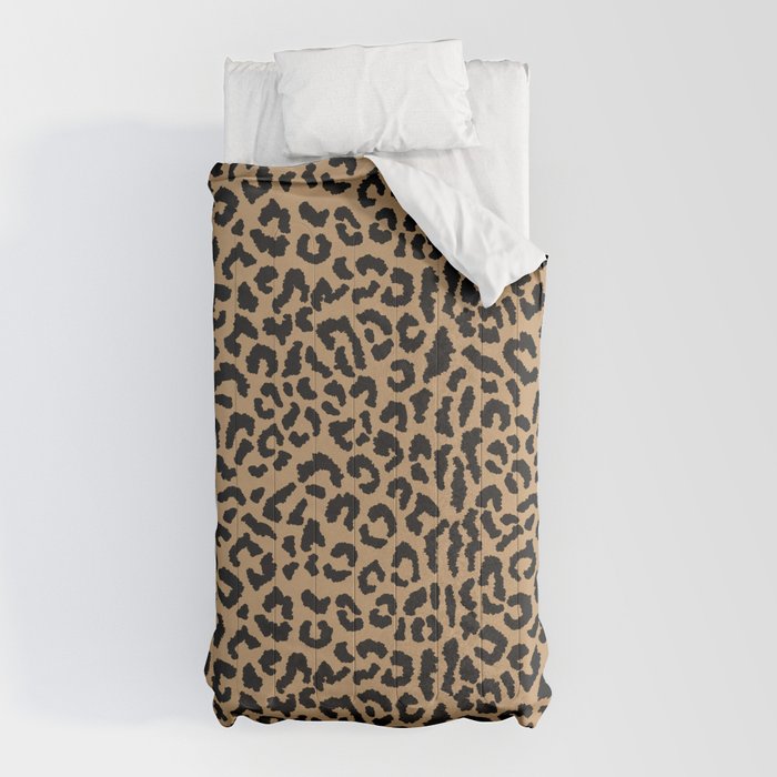 2000s leopard-black on tan Comforter