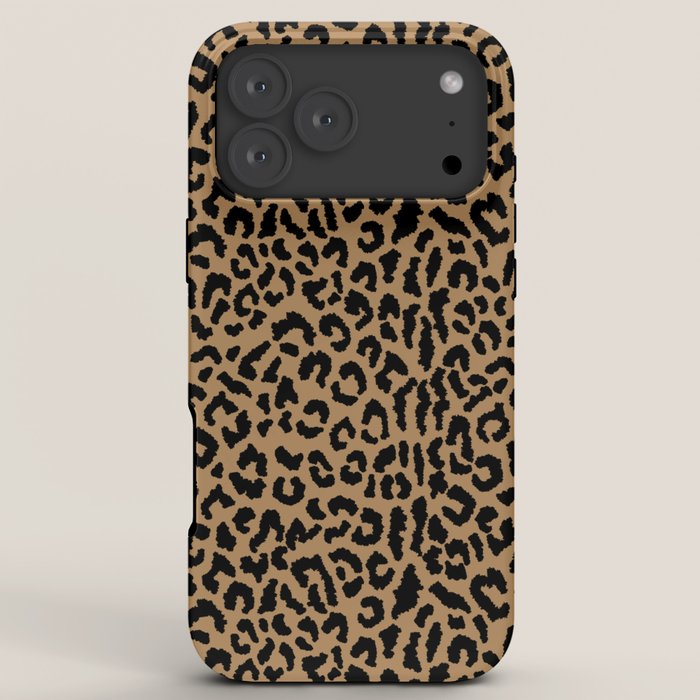 2000s leopard-black on tan iPhone Case