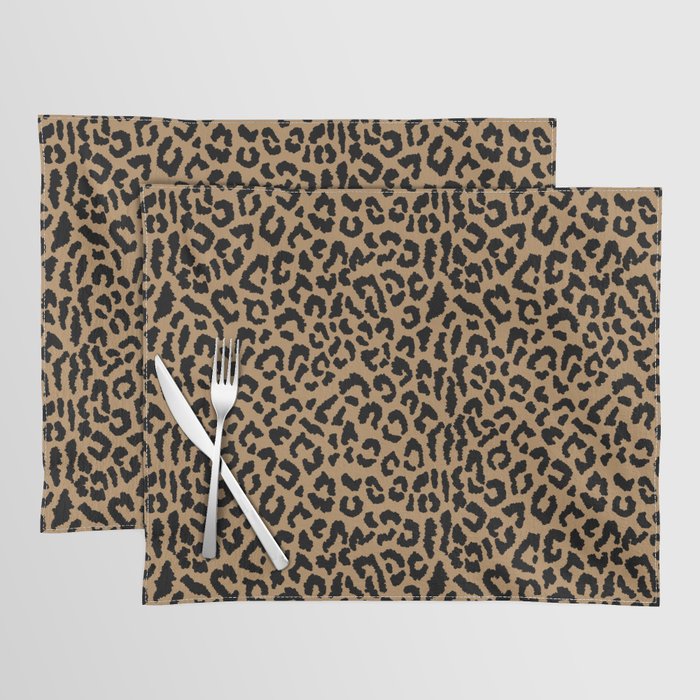2000s leopard-black on tan Placemat