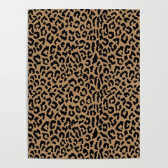 2000s leopard-black on tan Poster