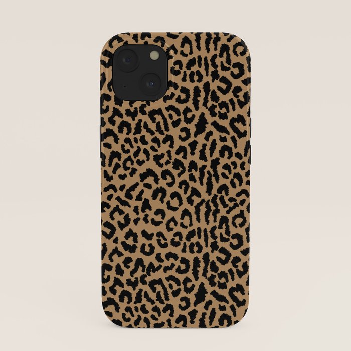 2000s leopard-black on tan iPhone Case