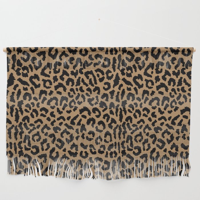 2000s leopard-black on tan Wall Hanging