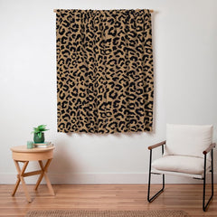 2000s leopard-black on tan Window Curtain