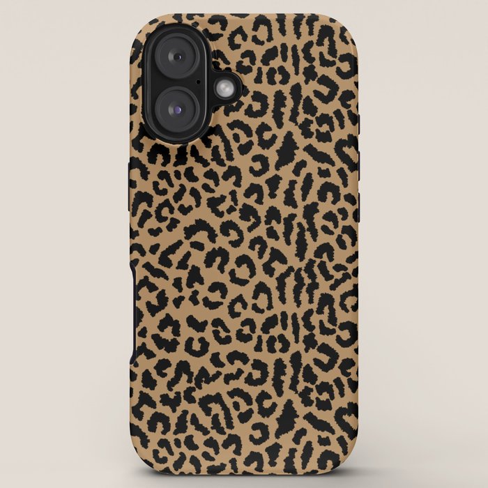 2000s leopard-black on tan iPhone Case