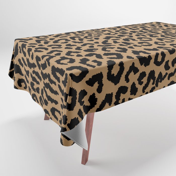 2000s leopard-black on tan Tablecloth