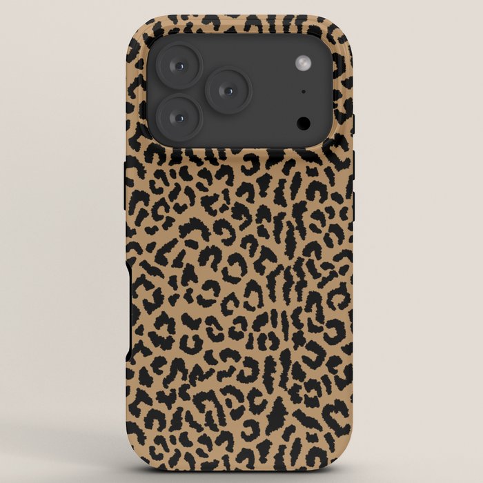 2000s leopard-black on tan iPhone Case