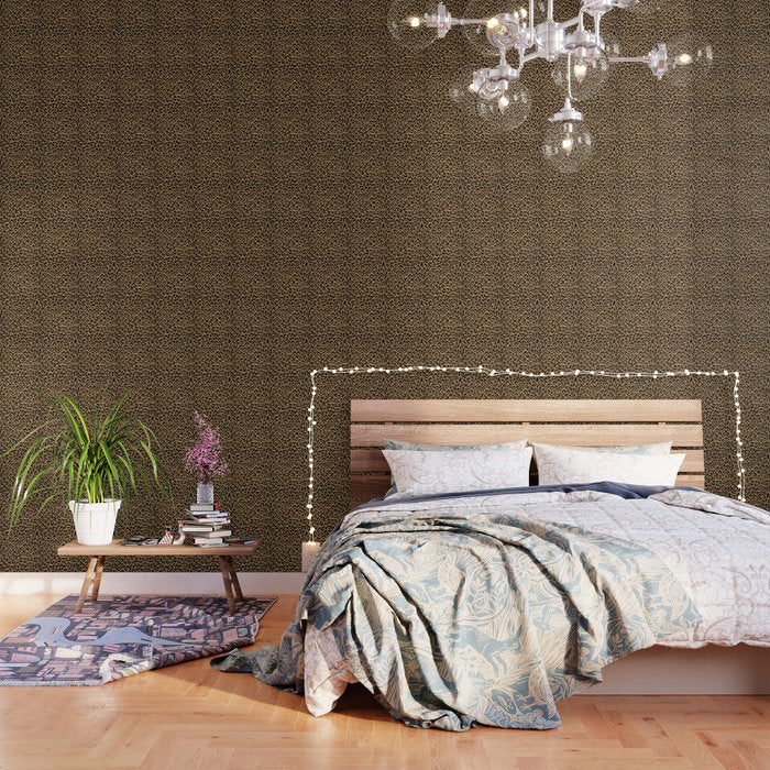 2000s leopard-black on tan Wallpaper