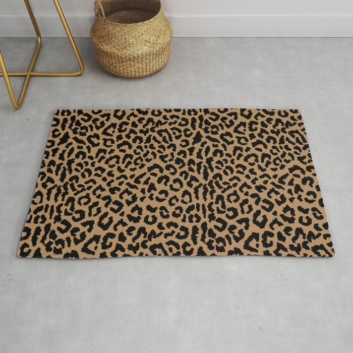 2000s leopard-black on tan Rug