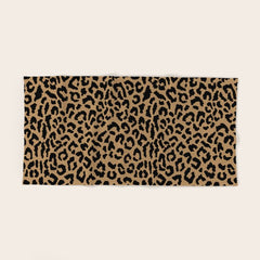 2000s leopard-black on tan Bath Towel