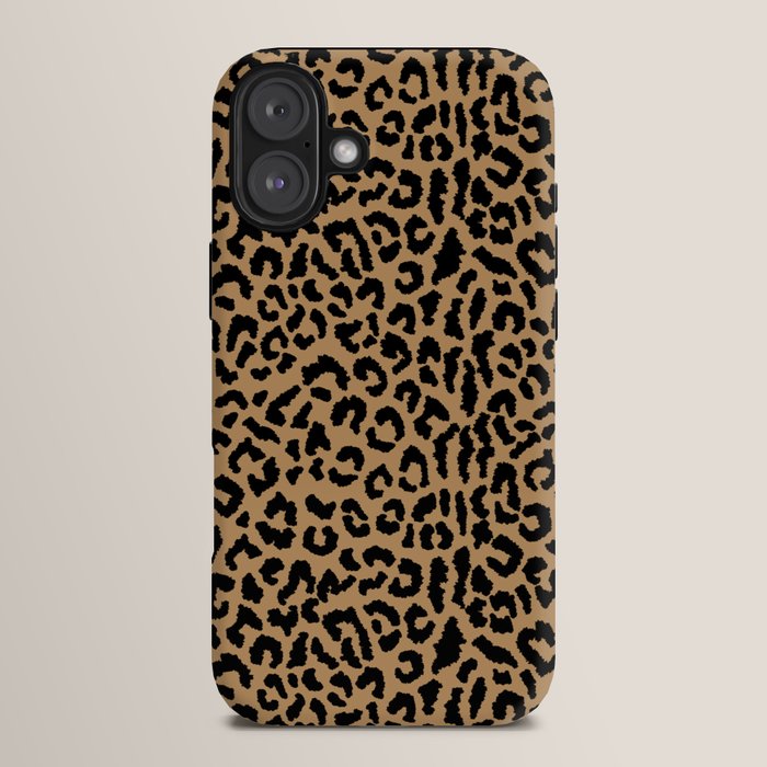 2000s leopard-black on tan iPhone Case