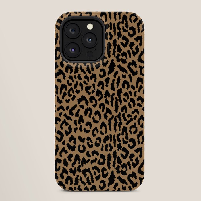 2000s leopard-black on tan iPhone Case