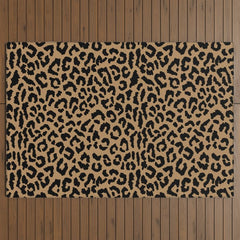 2000s leopard-black on tan Outdoor Rug