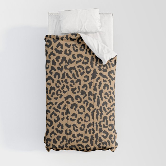 2000s leopard-black on tan Comforter