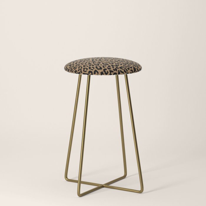 2000s leopard-black on tan Stool