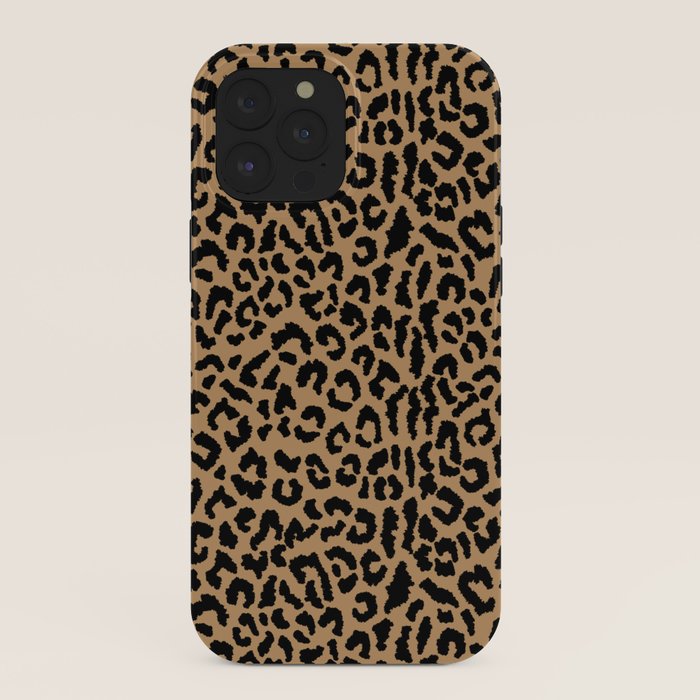 2000s leopard-black on tan iPhone Case
