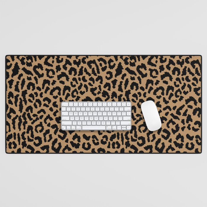 2000s leopard-black on tan Desk Mat